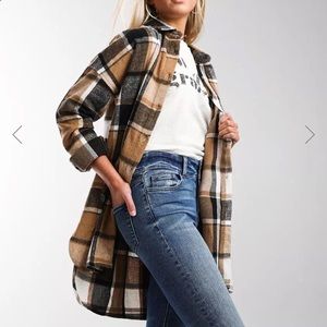 BKE Plaid Shacket size XL